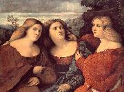 Palma Vecchio The Three Sisters (detail) dh USA oil painting artist